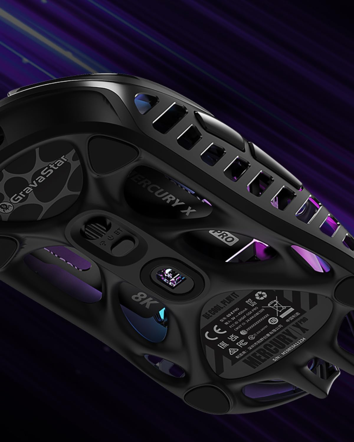 GravaStar Mercury X Pro Wireless Gaming Mouse - Galaxy Black GravaStar Mercury X Pro Wireless Gaming Mouse - Galaxy Black